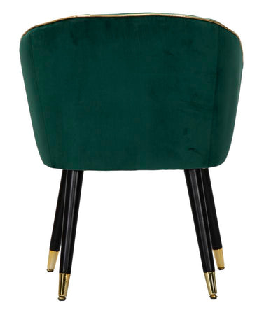 Poltrona "Paris" in poliestere gambe in metallo color nero e oro per interni