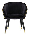 Poltrona Paris in poliestere gambe in metallo color nero e oro per interni