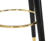 Sgabello da bar Paris in poliestere gambe in legno colore nero per interni