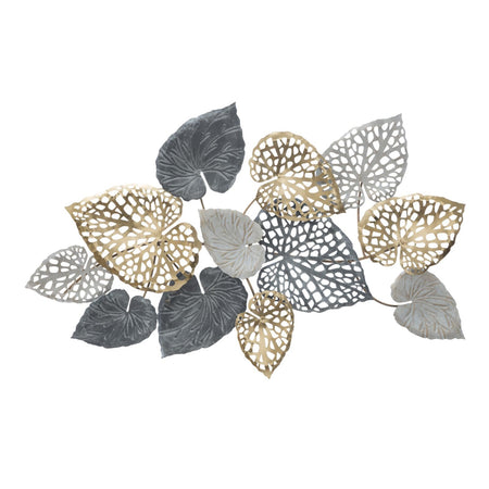 Composizione foglie decorative Ory in ferro per decorazioni ambienti