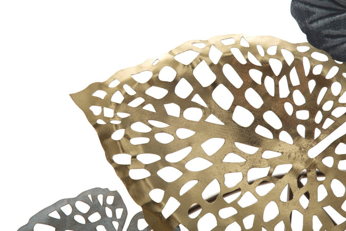 Composizione foglie decorative Ory in ferro per decorazioni ambienti