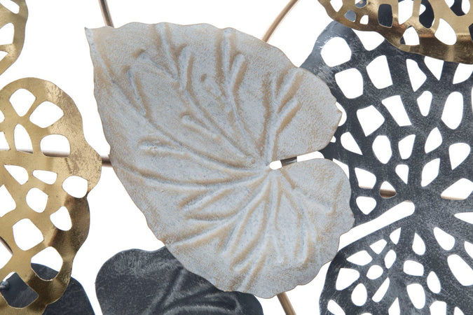 Composizione foglie decorative Ory in ferro per decorazioni ambienti