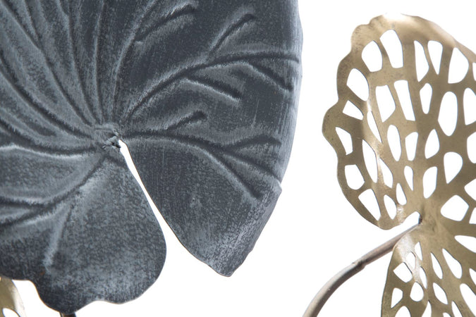 Composizione foglie decorative Ory in ferro per decorazioni ambienti