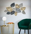 Composizione foglie decorative Ory in ferro per decorazioni ambienti