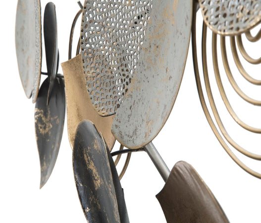 Pannello foglie decorative in ferro per decorazioni ambienti