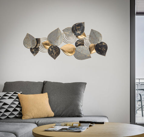 Pannello foglie decorative in ferro per decorazioni ambienti