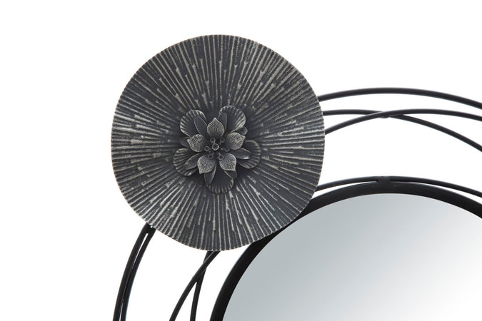 Specchio decorativo struttura in ferro colore nero per decorazioni ambienti