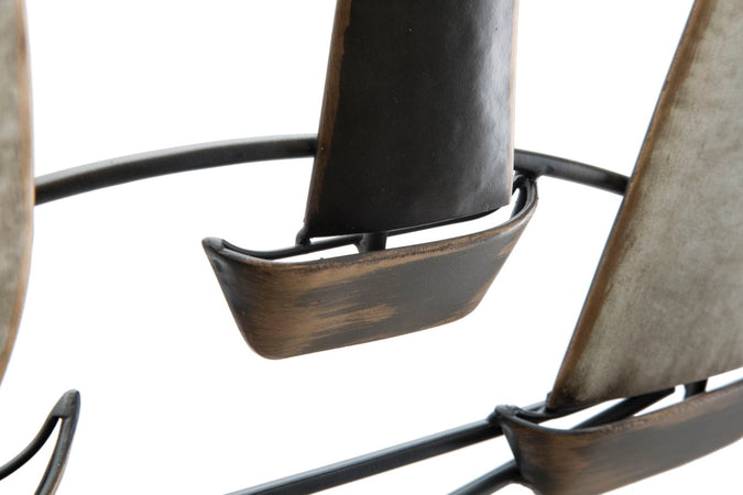 Pannello decorativo regata in ferro per decorazioni ambienti