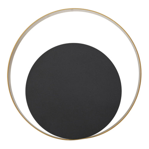 Lampada da muro Shuttle struttura in metallo colore nero e oro per interni