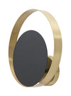 Lampada da muro Shuttle struttura in metallo colore nero e oro per interni