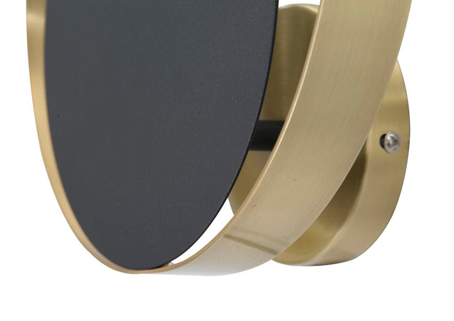 Lampada da muro "Shuttle" struttura in metallo colore nero e oro per interni