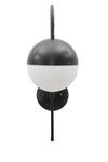 Lampada da muro struttura in metallo e vetro bianco per interni