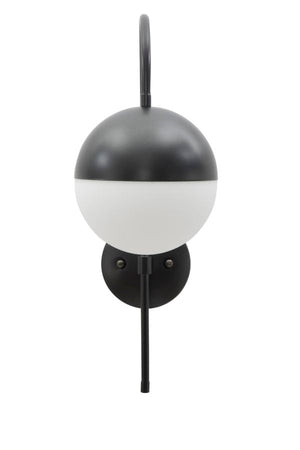 Lampada da muro struttura in metallo e vetro bianco per interni