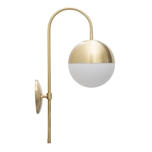 Lampada da muro struttura in metallo e vetro bianco per interni