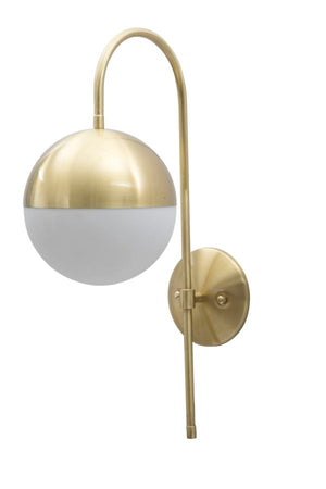 Lampada da muro struttura in metallo e vetro bianco per interni