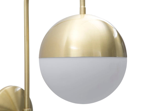 Lampada da muro struttura in metallo e vetro bianco per interni