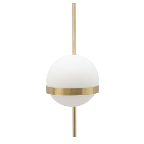 Lampada da muro Glamy struttura circolare in metallo color oro per interni