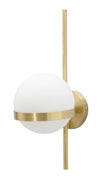 Lampada da muro Glamy struttura circolare in metallo color oro per interni