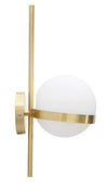 Lampada da muro Glamy struttura circolare in metallo color oro per interni
