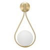 Lampada Glamy struttura in metallo color oro e vetro per interni