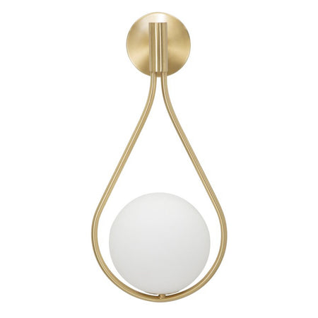 Lampada "Glamy" struttura in metallo color oro e vetro per interni