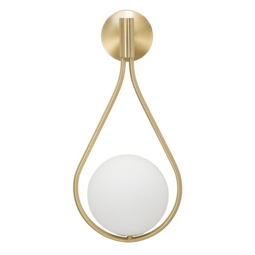 Lampada Glamy struttura in metallo color oro e vetro per interni