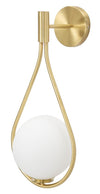 Lampada Glamy struttura in metallo color oro e vetro per interni