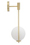 Lampada Glamy struttura in metallo color oro e vetro per interni
