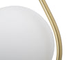 Lampada Glamy struttura in metallo color oro e vetro per interni