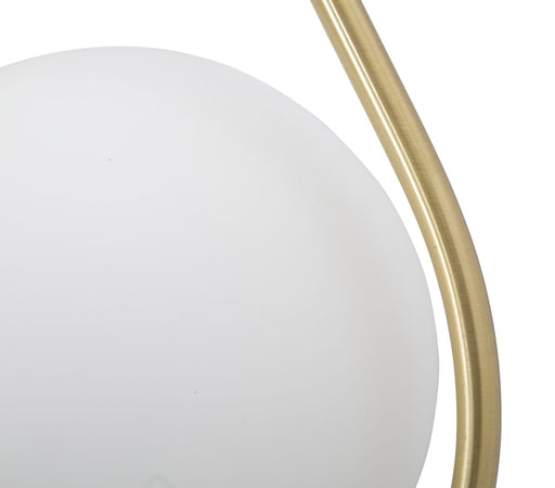 Lampada "Glamy" struttura in metallo color oro e vetro per interni