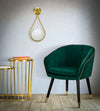 Lampada Glamy struttura in metallo color oro e vetro per interni