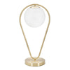 Lampada Glamy struttura in metallo color oro e vetro per interni