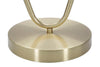 Lampada Glamy struttura in metallo color oro e vetro per interni