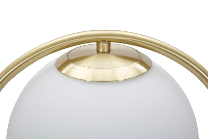 Lampada "Glamy" struttura in metallo color oro e vetro per interni