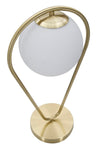 Lampada Glamy struttura in metallo color oro e vetro per interni