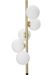 Lampada da terra Glamy struttura in metallo color oro e nero per interni