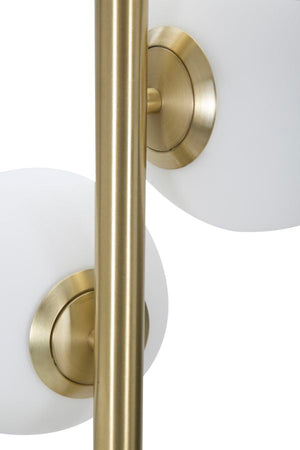 Lampada da terra "Glamy" struttura in metallo color oro e nero per interni