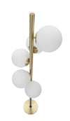 Lampada da terra Glamy struttura in metallo color oro e nero per interni