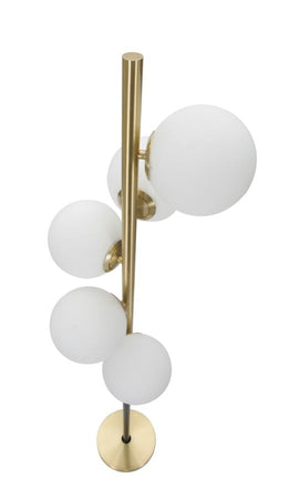 Lampada da terra "Glamy" struttura in metallo color oro e nero per interni