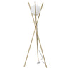 Lampada da terra Glamy struttura in metallo color oro e vetro per interni