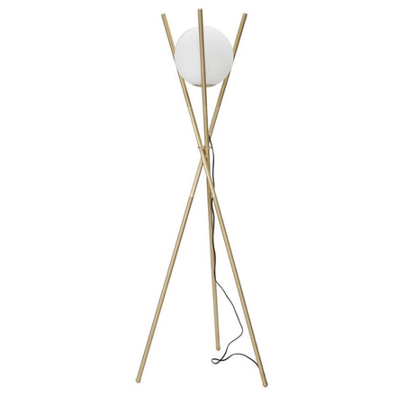 Lampada da terra "Glamy" struttura in metallo color oro e vetro per interni