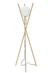Lampada da terra Glamy struttura in metallo color oro e vetro per interni