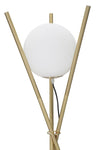 Lampada da terra Glamy struttura in metallo color oro e vetro per interni