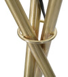 Lampada da terra Glamy struttura in metallo color oro e vetro per interni