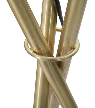 Lampada da terra "Glamy" struttura in metallo color oro e vetro per interni