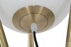 Lampada da terra Glamy struttura in metallo color oro e vetro per interni