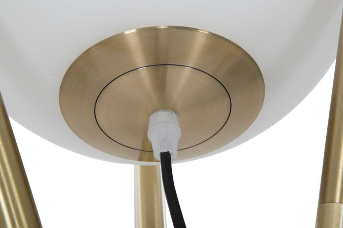 Lampada da terra "Glamy" struttura in metallo color oro e vetro per interni