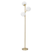 Lampada da terra Glamy struttura in metallo color oro e vetro per interni