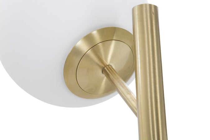 Lampada da terra "Glamy" struttura in metallo color oro e vetro per interni