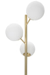 Lampada da terra Glamy struttura in metallo color oro e vetro per interni